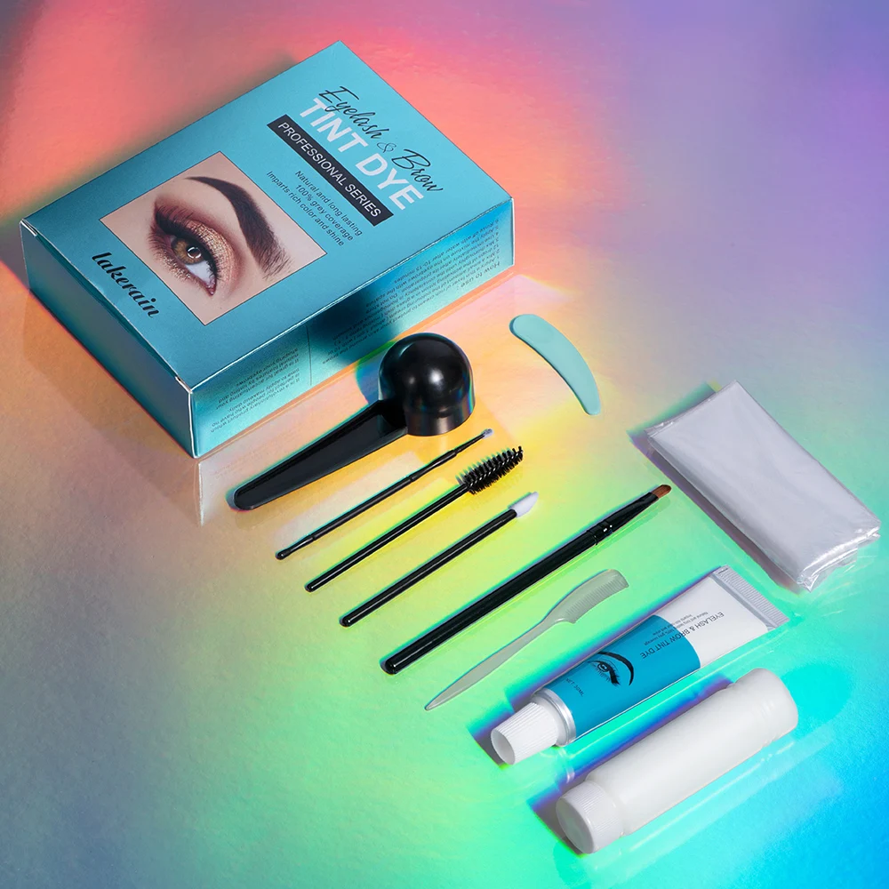 Professional Eyebrow Dye Kit Eyelashes Cream Brow Tint Kit Set Brown Black Eyebrow Gel Easy Dye Eyebrow Enhancers Brown Black