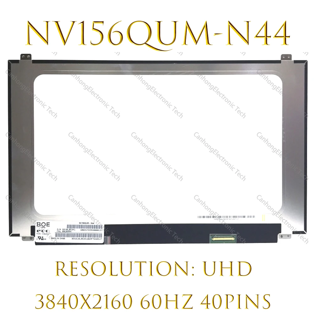 

15.6"UHD 4K LED LCD SCREEN Display Matirx NV156QUM-N44 For Lenovo thinkpad P51S T570 FRU 00UR894 P/N SD10L85341