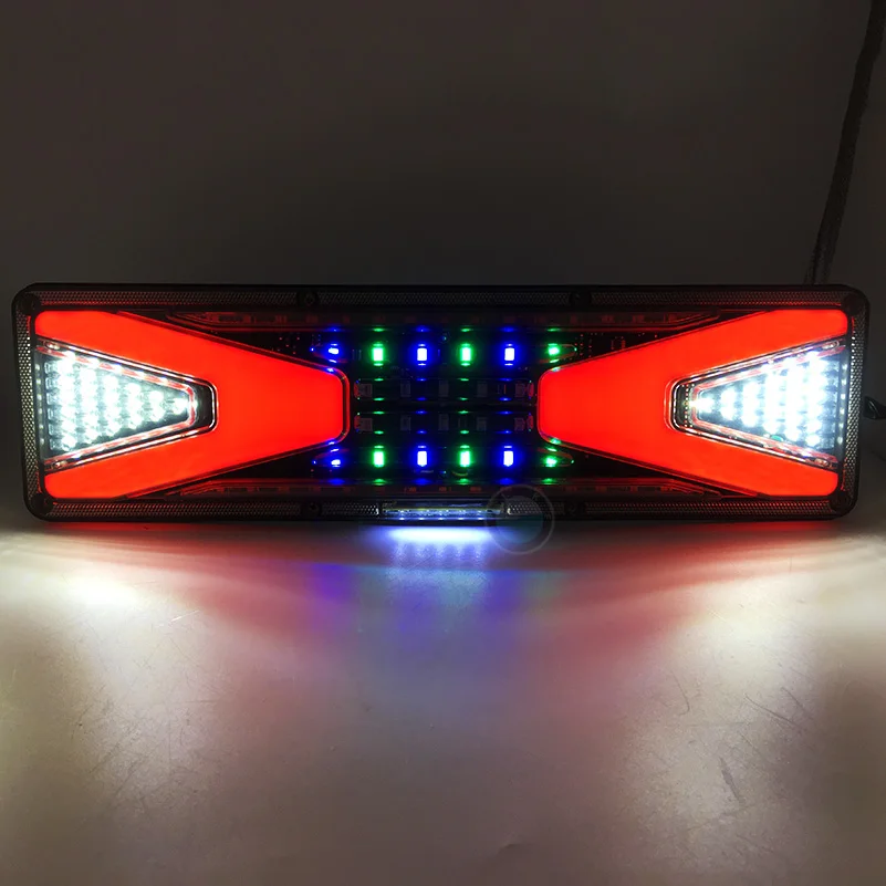 2 PCS  24V Truck LED Rear Tail Light trailer Warning Lights Rear Taillight stop lorry bus brake reverse turn indicator lamp.