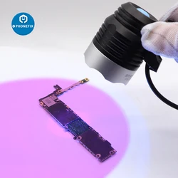 5V USB Ultra Violet Light Lamp UV Glue Curing LED Dual Beads Light for Mobile Phone Motherboard LCD Repair Green Oil Drying Tool