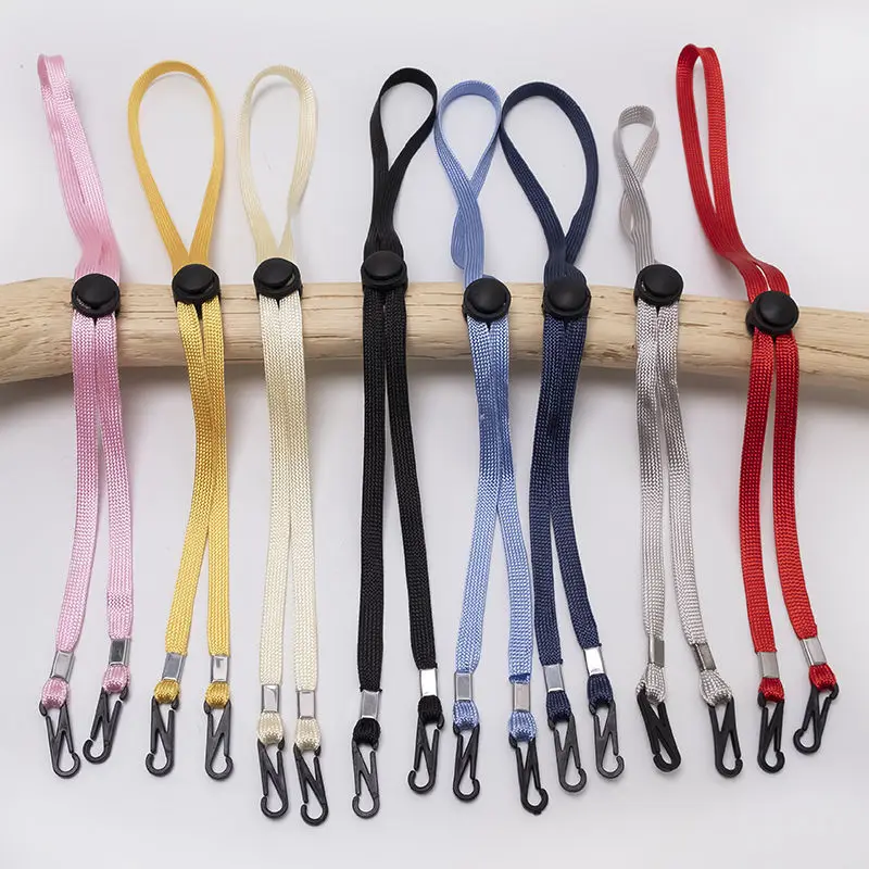 

7 Colors Face Mask Adjustable Lanyard Anti-lost Mask Hanging Rope Two Hooks Traceless Ear Hanging Rope Mask Extension Holder