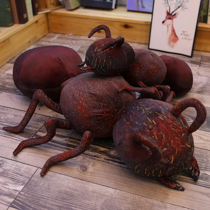 45-120cm Simulation Giant Ant Plush Toy Kawaii Stuffed Animal Cartoon Soft Doll Large Sleeping Pillow Birthday Gift for Children