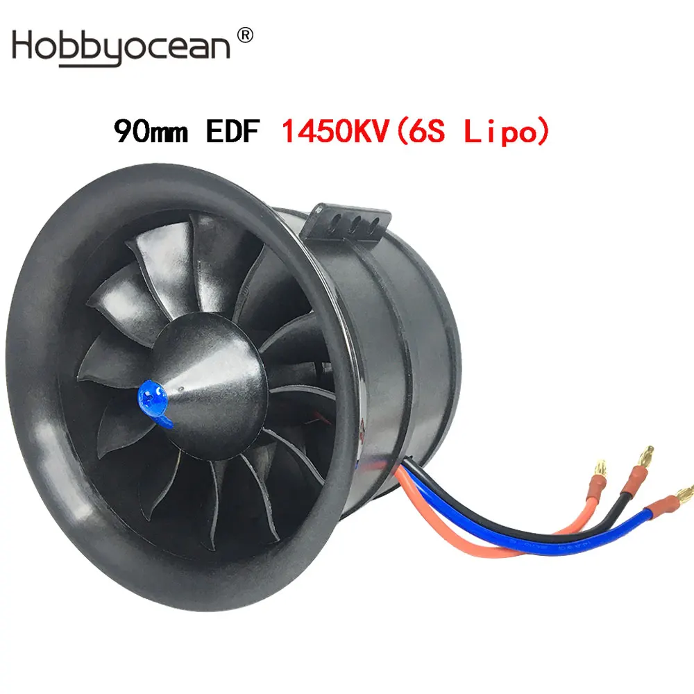 EDF 90mm 12枚羽根 6S LiPo RC ジェット 新品 高効率 90mm EDF Motor 1450KV 6S RC Jet Plane Motor