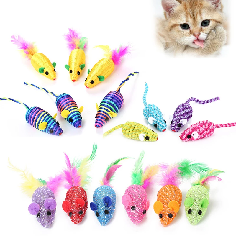 Cat Toys Interactive Fake Mouse Catnip Cat Training Toy Pet Playing Pet Squeaky Supplies Products For Kitten Kitty Pet Supplies