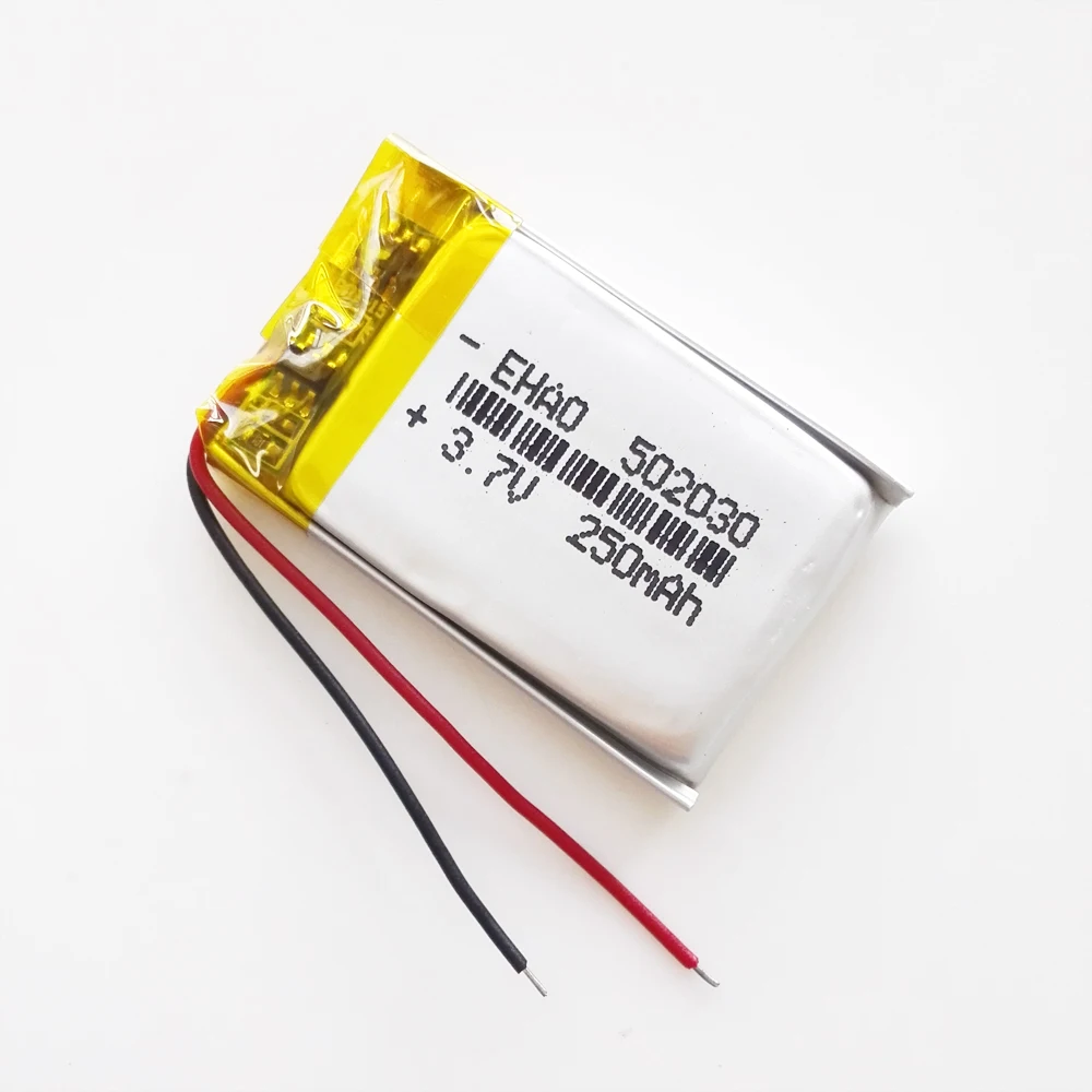 10 sztuk 3.7V 250mAh 502030 litowo-polimerowa LiPo akumulator komórki do Mp3 GPS część elektroniczna inteligentny zegarek