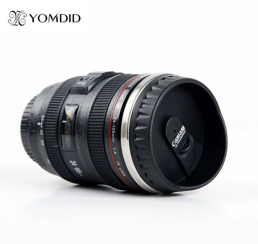 一眼レフカメラ付きステンレススチールコーヒーマグ,EF24-105mm,1:1スケール,クリエイティブギフト