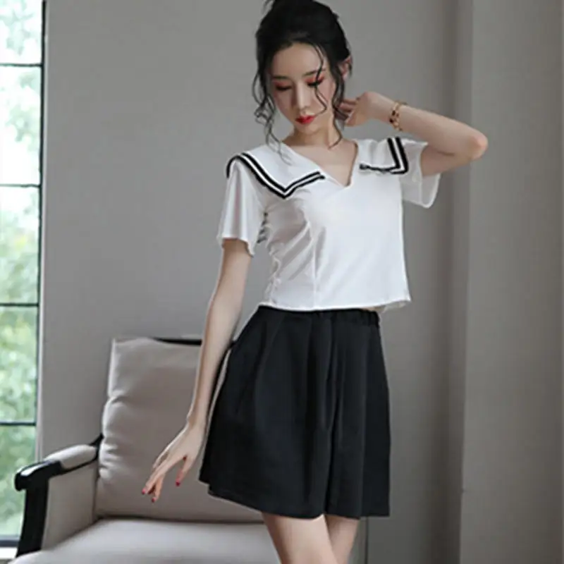 Sexy Lingerie Student Uniform Underwear Sailor Suit Square Collar Pleated Skirt Transparent Temptation Female Cosplay Costume