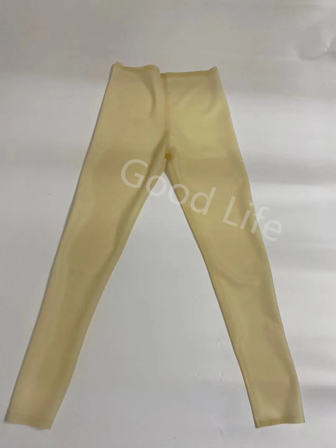 Mallas transparentes de látex natural de cintura alta para mujer, pantalones de látex de goma Sexy, pantimedias de látex de alta calidad