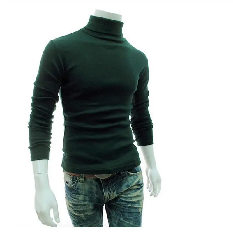 2020 mode Männer Pullover Einfarbig Langarm Rollkragenpullover in männer Pullover Gestrickte Pullover Männer Jersey Hombre Cuello