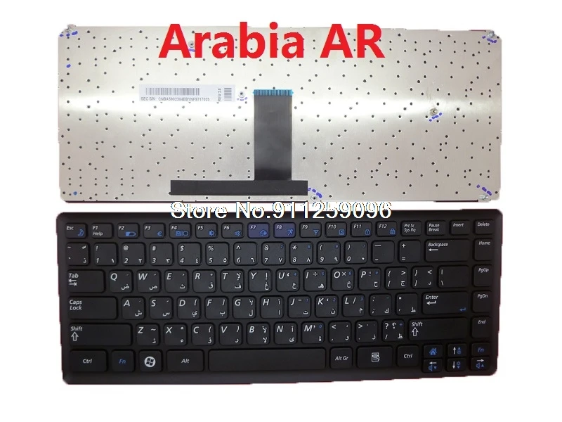 Laptop Keyboard For Samsung NP-X460 X460 Russia RU Arabia AR Germany GR BA59-02364E BA59-02365C BA59-02364D With Black Frame