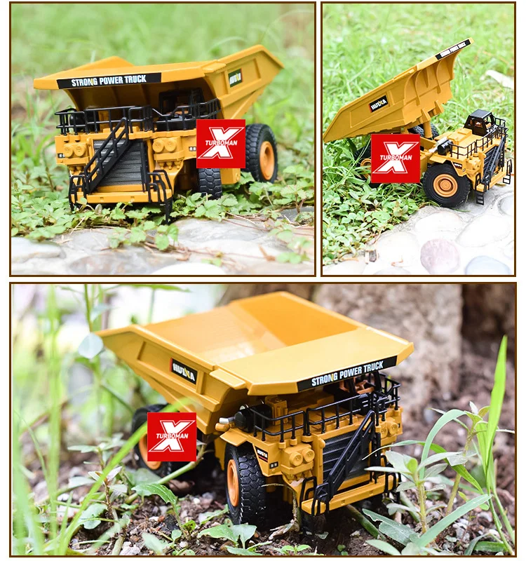 Huina 1/40 Scale Dumper Metal Model 1912 Alloy Car Model Truck City Diecast Engineering Vehicle Car Toys Collection for Boys Kid