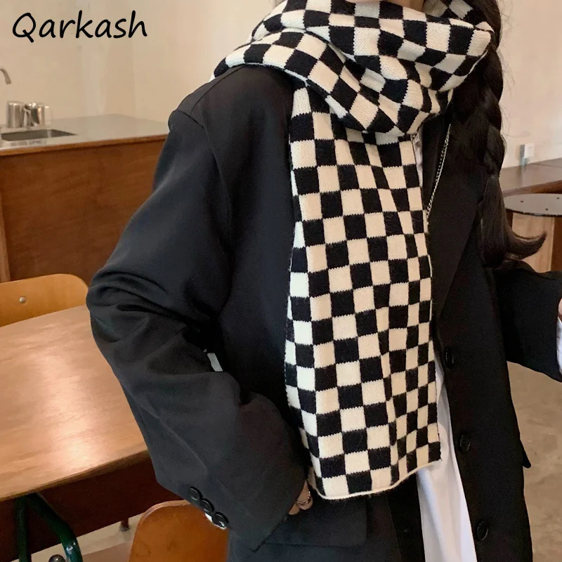 

Plaid Scarves Women Winter Korean Style Fashion Checkered Popular Warm All-match Retro Leisure Feminino Students Unisex Couple