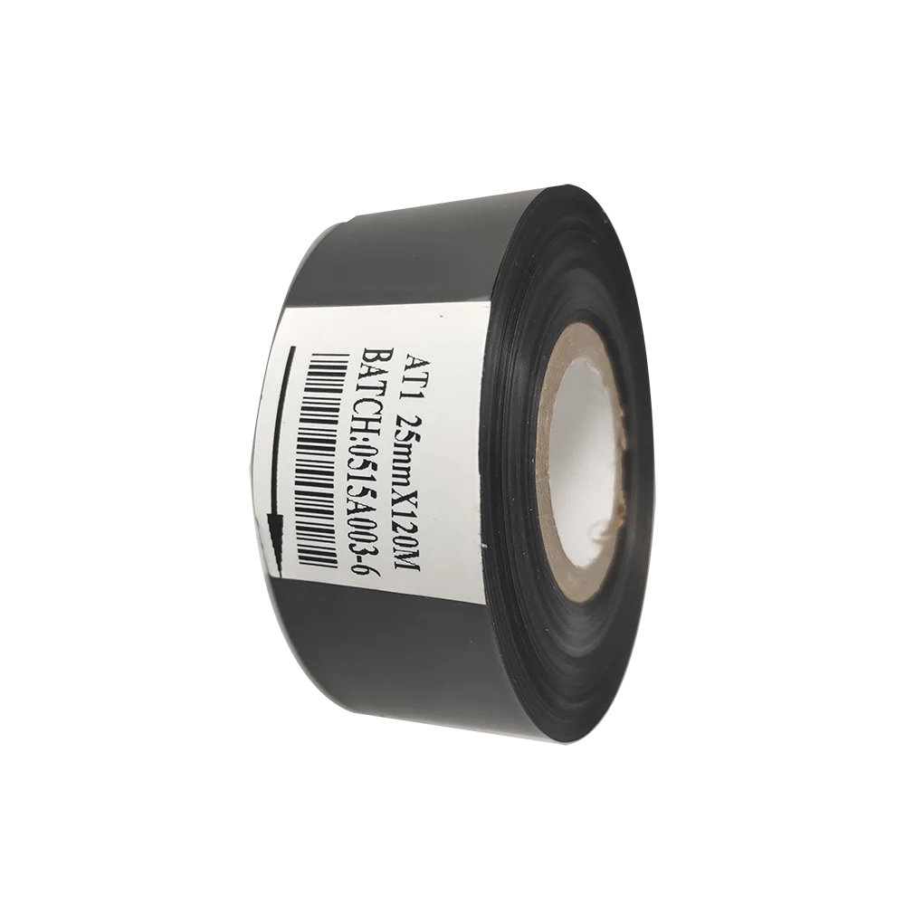

Original coding foil from factory 25mm batch code printing machine Black color hot foil ribbon