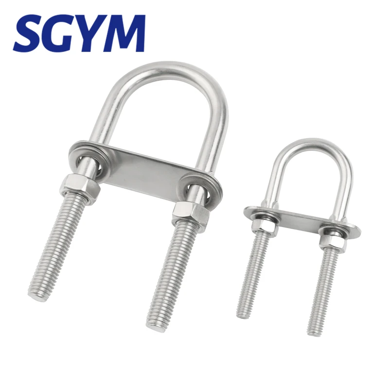 Hot 1 pz M4 M5 M6 M8 M10 M12 U Bullone 26mm 30mm 50mm Larghezza interna U-Bolt con dadi Telaio Cinghie 304 In Acciaio Inox di Fissaggio