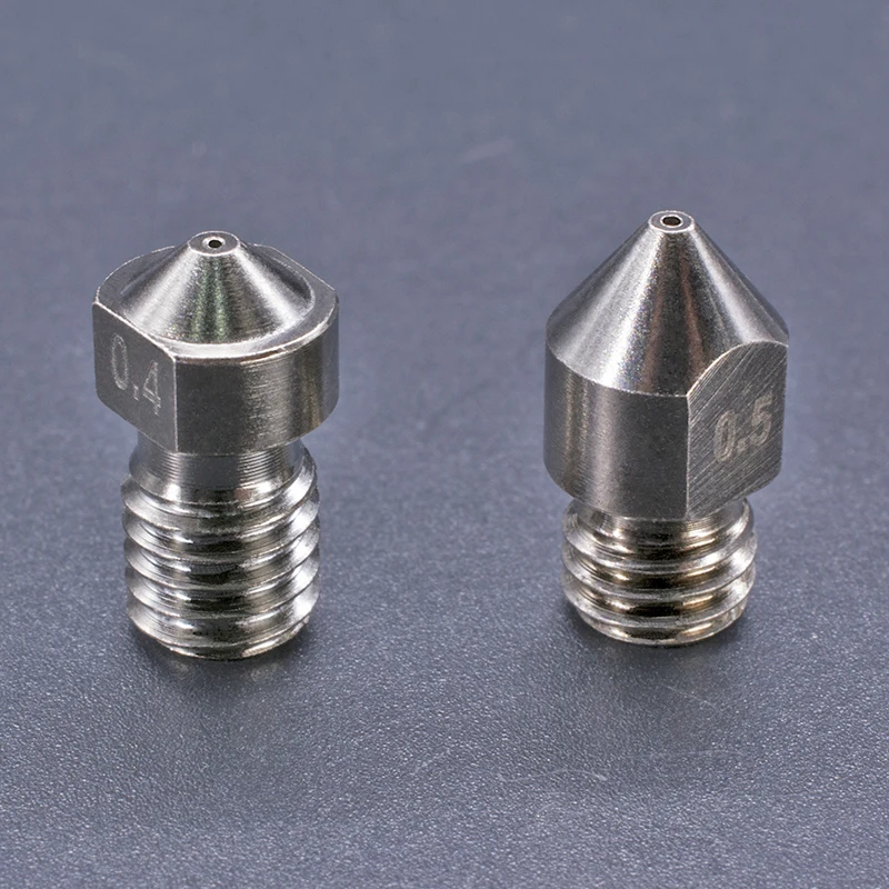 Hardened Steel Die Steel Nozzle for MK8 CR10 V6 M6 Thread Extruder Hotend Nozzle 1.75mm filament