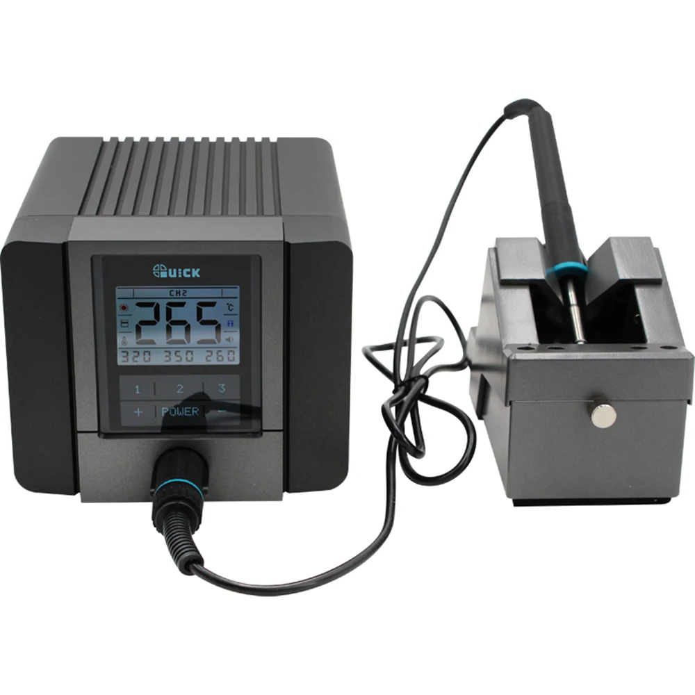 Lead Free Quick Soldering Iron Station LED Display with One Soldering Tip for Phone Motherboard Repair QUICK TS1200A