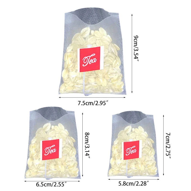 100PCS Pyramide Tee Tasche Filter Nylon Tee Tasche Einzelnen String Label Transparent Zukommen G32A