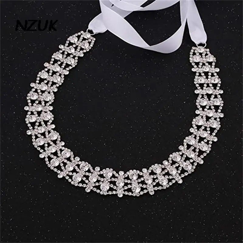 NZUK Bridal Rhinestone Belts Crystal Wedding Bridesmaid Sash Belt cinto brilhante diamantes Women Dress Accessories