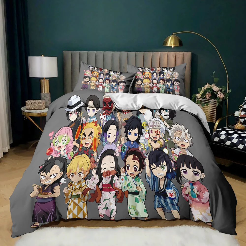 Luxury Japanese anime Cartoon Bedding Set kids boys duvet cover Pillowcase king queen full size Quilt Cover comforter set