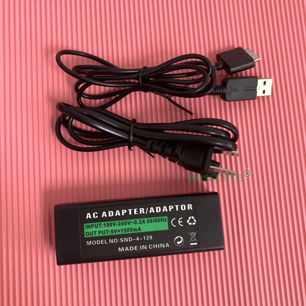 Âu/Mỹ Cắm 5V Tường Nhà USB Sạc Nguồn Điện AC Adapter Dành Cho Máy Chơi Game Sony PS4 PSP Go pspgo Cáp Sạc Dữ Liệu Dây