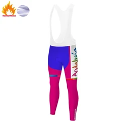 ANDALUCIA Winter Thermal Fleece mtb pants culotte ciclismo hombre invierno велоштаны зимние zimowe spodnie rowero