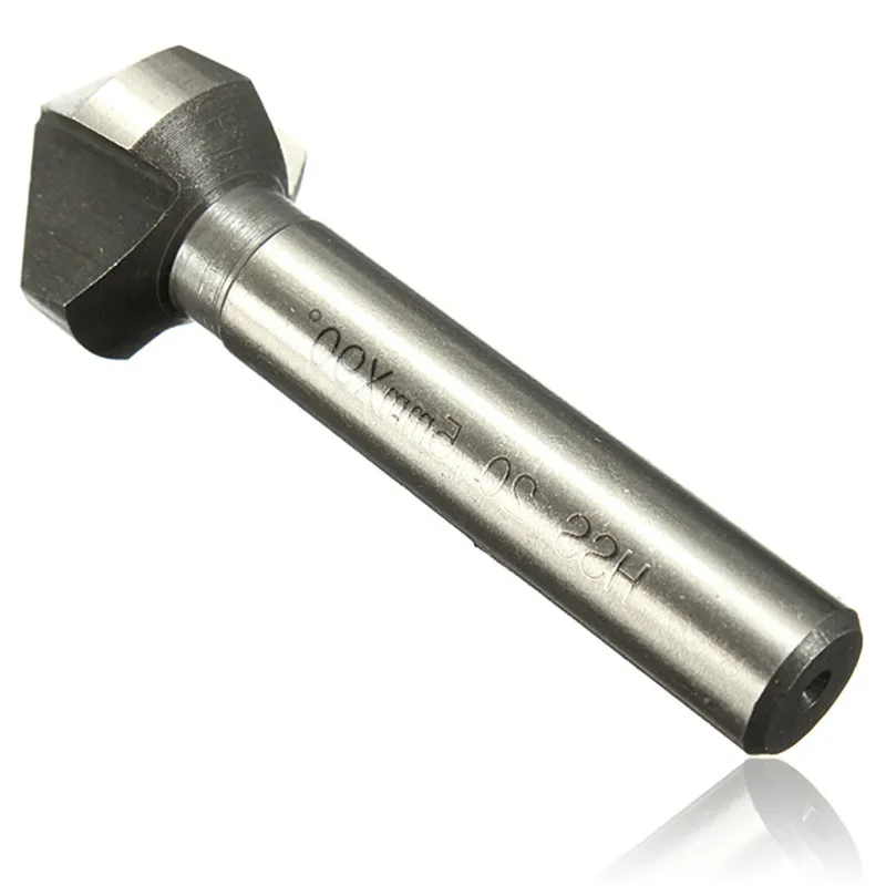 Gambo tondo 6pcs 3 Flauto 90 Gradi HSS Smusso Smussatura Cutter Fresa Strumento Svasatura Punta del trapano Set 6.3- 20.5 MILLIMETRI