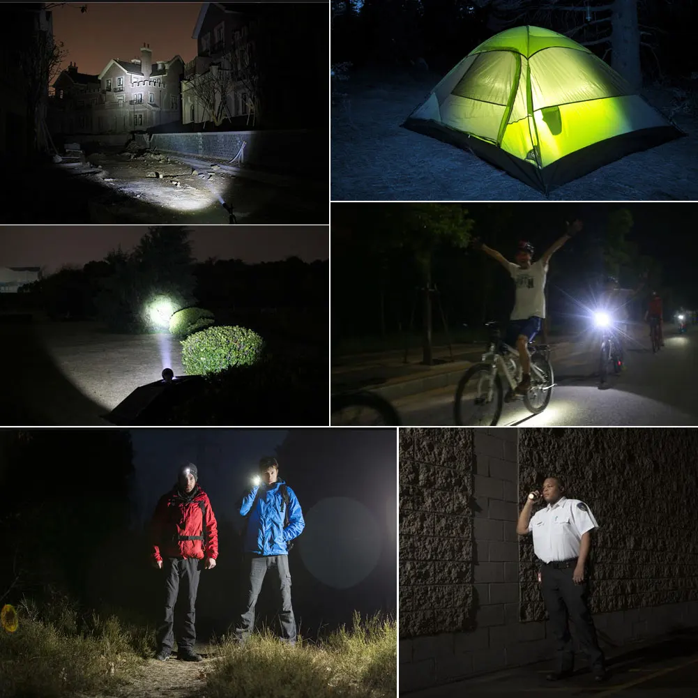 Xml t6 led lanterna portátil telescópica tático tocha lanterna tática zoomable à prova dwaterproof água acampamento ao ar livre bicicleta