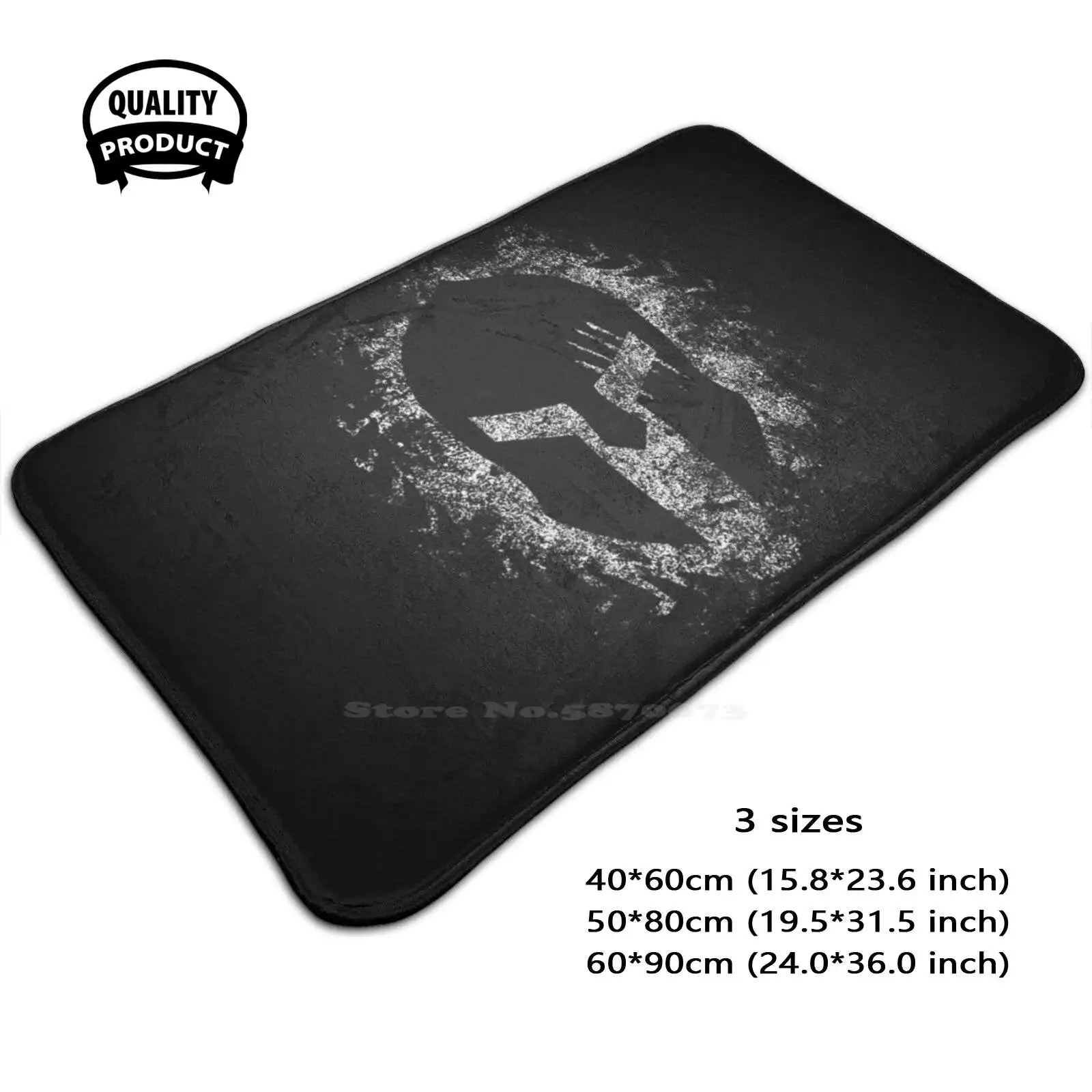 Dark Soft Cushion Home Carpet Door Mat Car Rug 300 Helmet Gym Gimnasio Workout Fitness Training Ghost Running Warrior