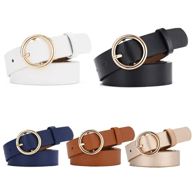 

Round Women Solid Fashion Buckle Waist Casual Shape Belt Riem Cinto Feminino Ceinture Femme Cinturon Mujer Harajuku Cinto Hot