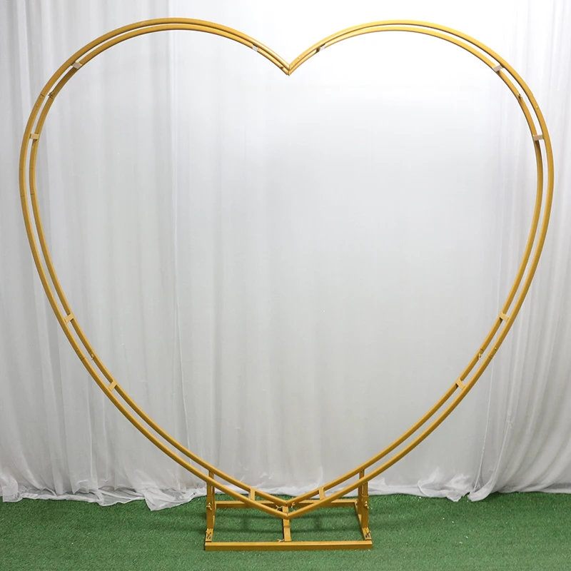 HVAYI-Wedding Arch Props, Heart-Shaped Wreath, Photo Frame, Love Background, Decoration Stage, Etiquette