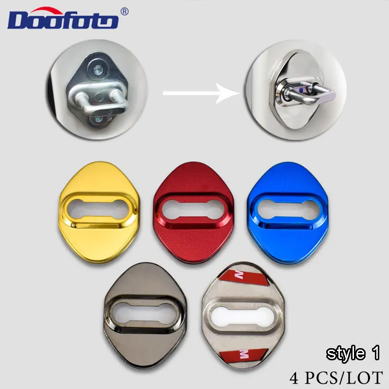 4pcs Car Door Lock Cover Decoration Accessories Interior Case Styling For Toyota mark 2 RAV4 2020 Corolla Honda Civic Mazda