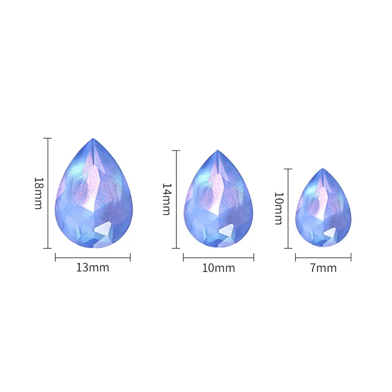 Jewelry Making Glass Crystal Strass Teardrop Shape Aurora Mocha Pointback Rhinestones Diy Nail Art/Clothing Accessories