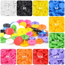 KALASO 30Sets T5 12.5mm Multicolor Plastic Snap Fasteners Press Studs Snaps Buttons for Clothes Bags DIY Craft Sewing Supplies