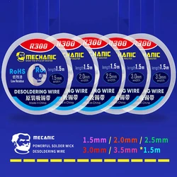 MECHANIC Fio desoldering 1.5/2.0/2.5/3.0/3.5mm removedor de pavio solda desoldering trança bga ferramentas de reparo de solda