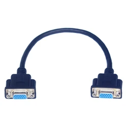 30cm Short VGA Female to Female D-Sub Video RGB HD15Pin Cable Cord for Monitor