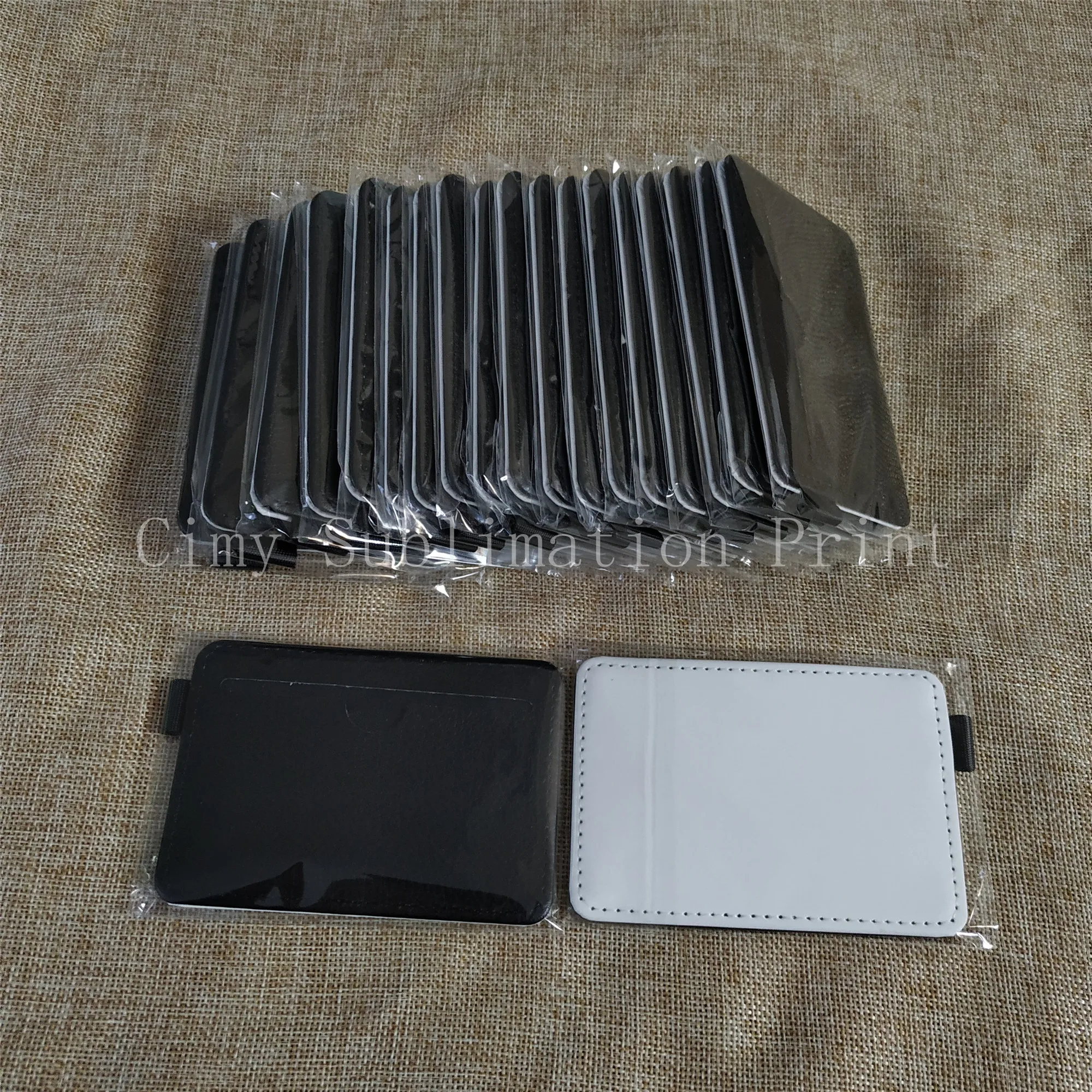 12pcs/lot Blank Sublimation Leather Card Bag Holder for Heat transfer Printing Blank consumables DIY 7x11cm