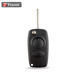 YIQIXIN-Remoto Car Key Shell Caso Capa Fob, Lâmina de Emergência Inteligente, Folding Flip, Substituir Caixa Em Branco, 2 Botão, Alfa Romeo 166