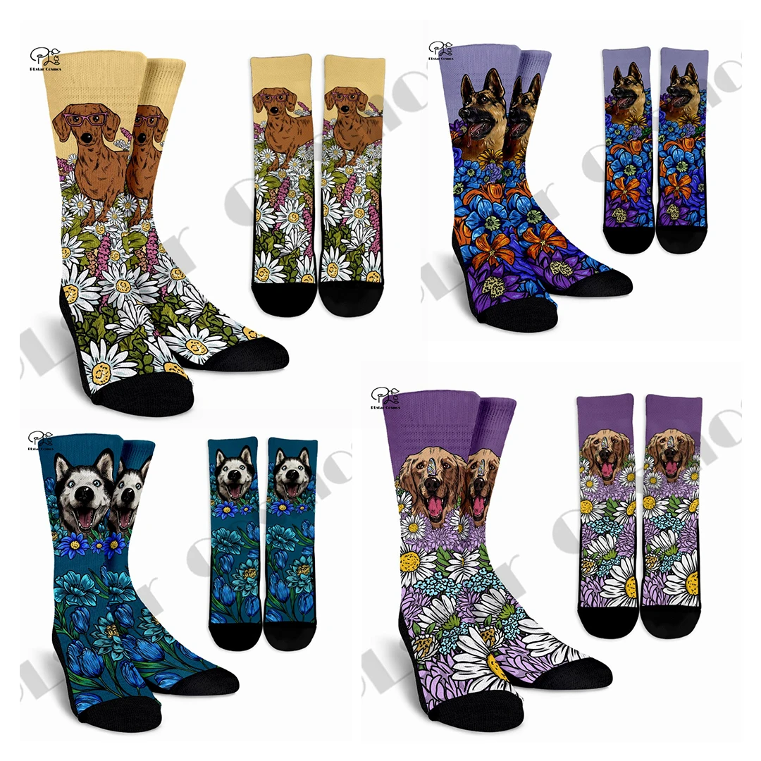 

Plstar Cosmos Newest Beagle Dachshund Pet Dog 3DPrint Long Socks Art Unique Anime Cartoon Man/Women High Quality Dropshopping -1