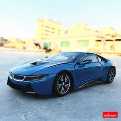 Rastar 1:24 BMW i8 blue concept car super running modello statico lega car toy collection regalo modello di auto di natale