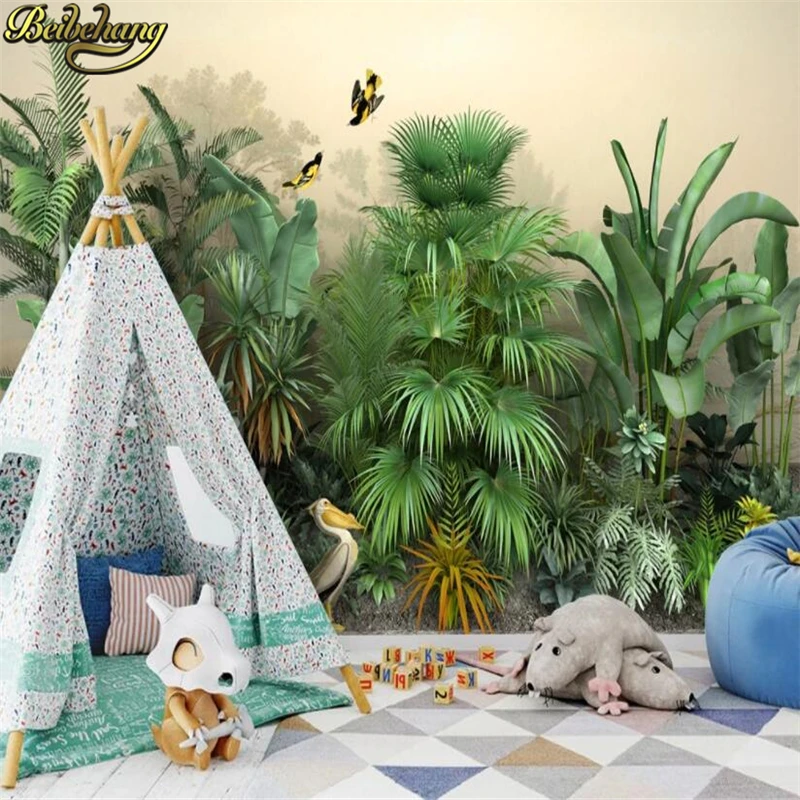 beibehang Custom 3d wallpaper Tropical rainforest plant landscape background Mural Photo Wallpaper Living Room Decor Wallpapers