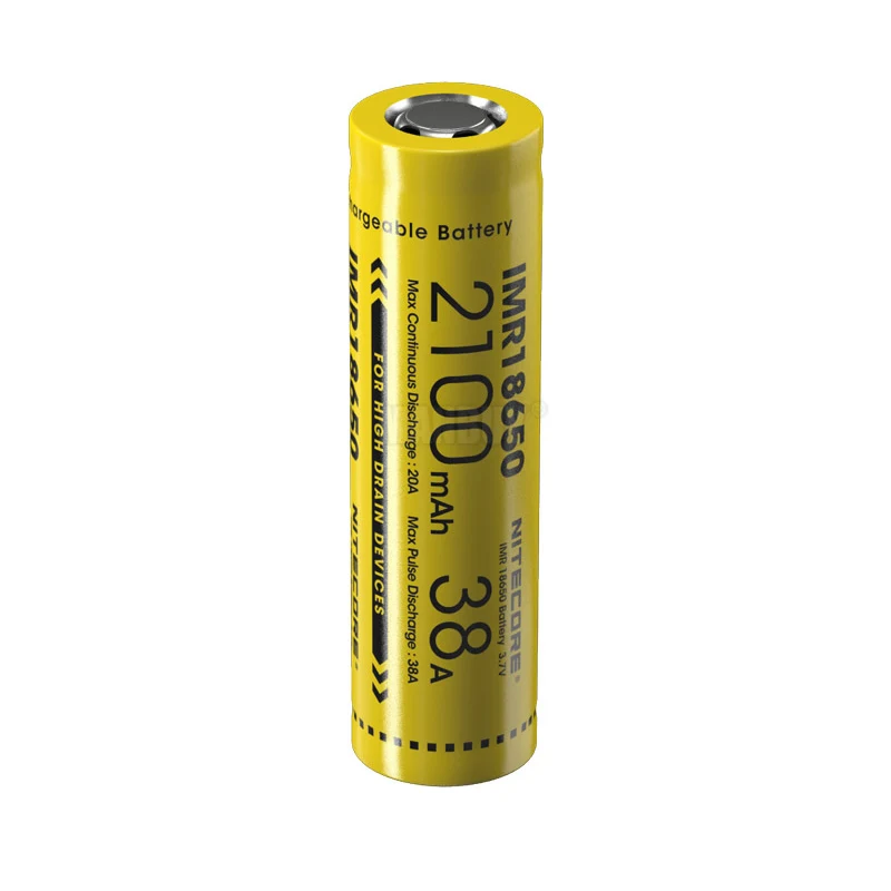 NITECORE IMR18650 3.7V Li-Ion Protetto La Batteria Ricaricabile 2100/2500/2600/3100mAh 30A/35A/38A/40A di Alta-qualità 1 pezzo Flat Top