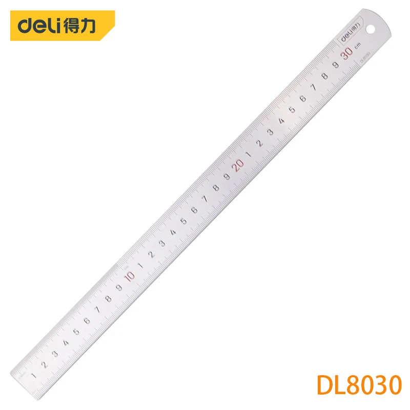 

Deli DL8030 Steel Ruler Specification: 330mmx25mm Stainless Steel Measuring Tools Engraved With Formulas And Conversion Tables