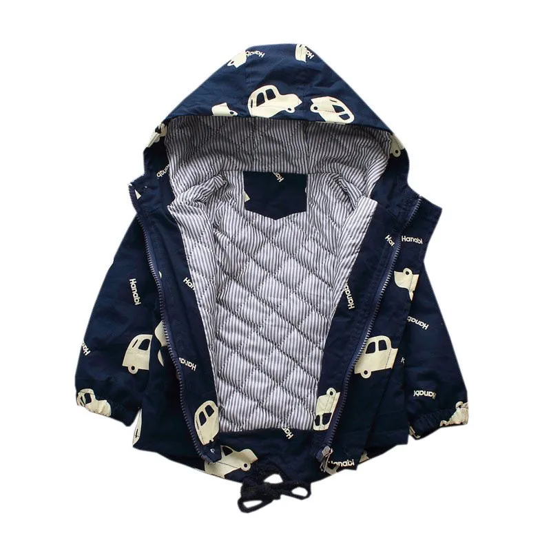 CROAL CHERIE Warm Winter  Jacket Coat Baby Boys Parka Cute Car Kids Jacket Hood Winter Children Jacket Fall Toddler Outerwear