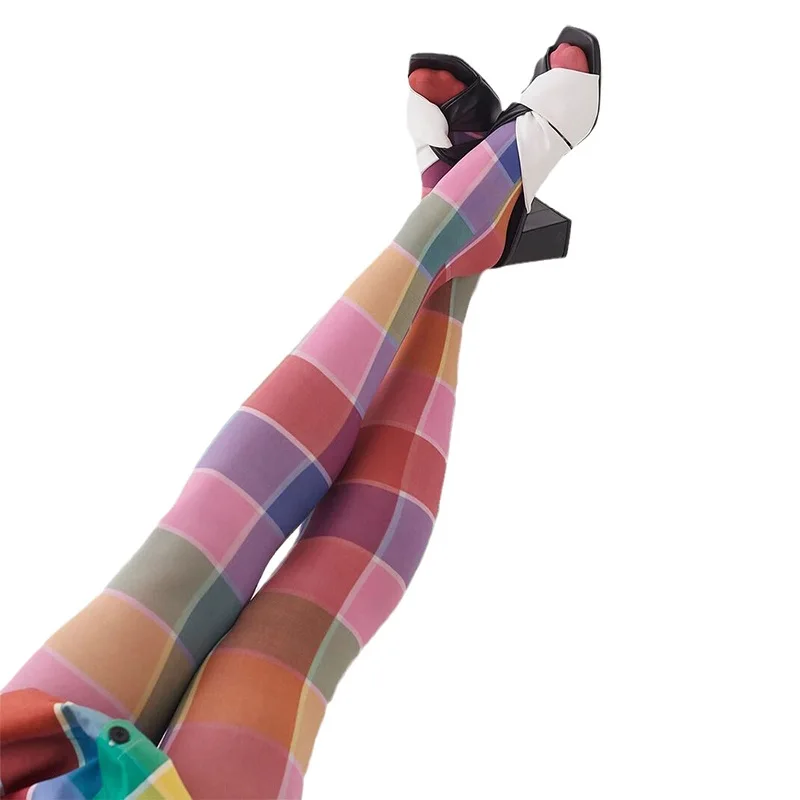 Sexy Women Pantyhose High Tights Printing Leggings Elastic Print Punk Stretch Pantyhose For Women Long Stockings Accessories