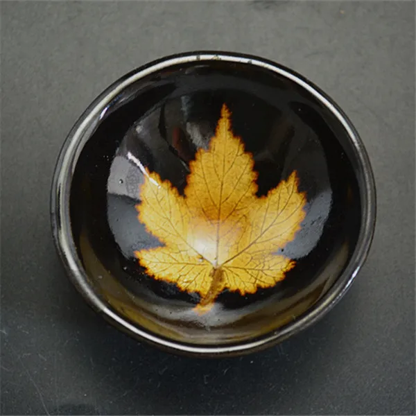 

Song Dynasty Jizhou Kiln High Temperature Black Glazed Maple Leaf Tea Bowl