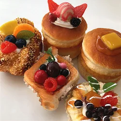 New Simulation Blueberry Grape Fruit Bread 3D Fridge Magnets Tourism Souvenirs Refrigerator Magnetic Stickers Gift