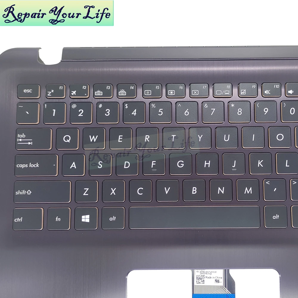 US CHOCOLATE Latin Palmrest Keyboard for Asus ZenBook UX560UQK UX560UQ Backlit Keyboard Top Case 13NB0CE1P03111 90NB0CE1-R30290