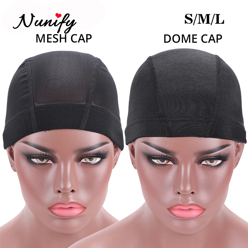 Nunify 1PCS S M L Hurtownia Spandex Dome Cap For Bonnet Perruque Black Hairnet Dome Cap Swimming Wig Accessories Wholesale