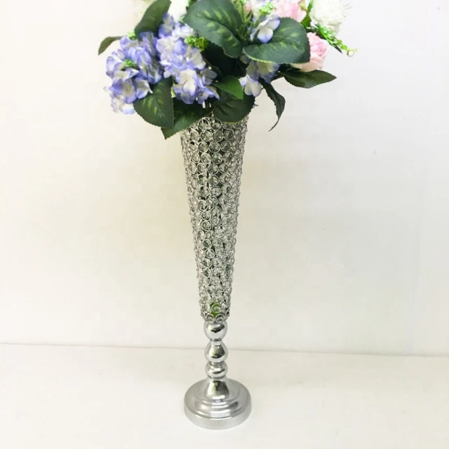 

10pcs) crystal flower stand trumpet shaped vase Wedding Table Centerpiece Flower Stand Crystal Centerpiece For Wedd yudao1849