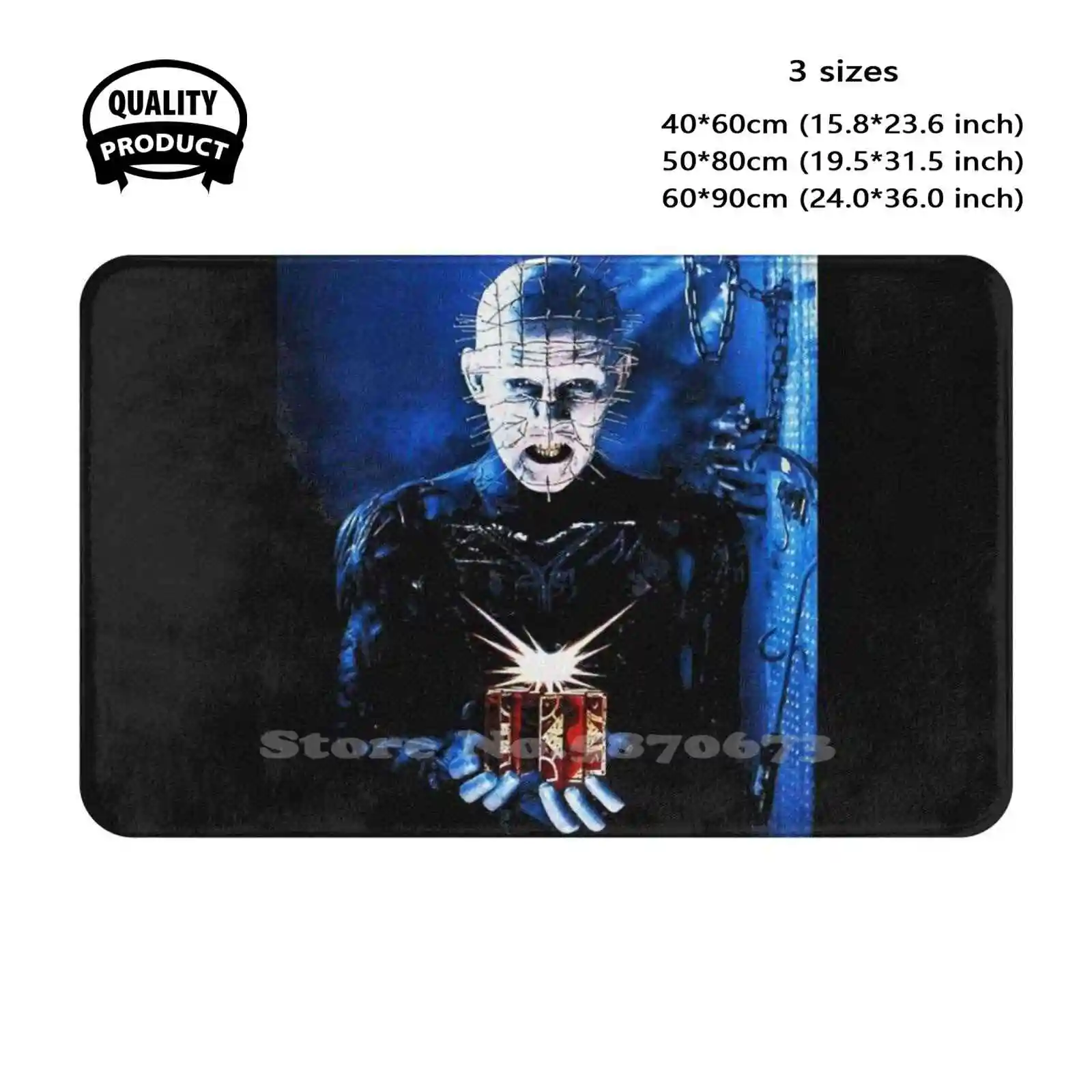 Hellraiser Soft Cushion Home Carpet Door Mat Car Rug Hellraiser Pinhead Clive Barker Blood Cenobite Classic Horror